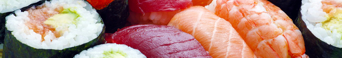 Eating Asian Fusion Chinese Sushi at Raku restaurant in Bethesda, MD.